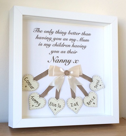 handmade family tree heart