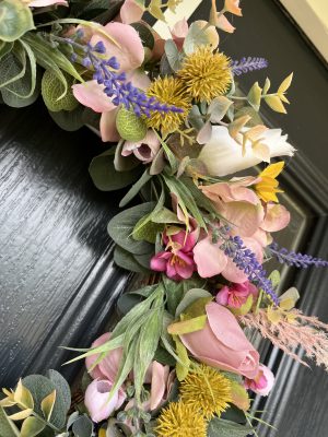 Summer Faux Flower Door Wreath | Door Decor | Floral Display - Image 5