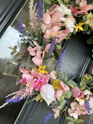 Summer Faux Flower Door Wreath | Door Decor | Floral Display - Image 4