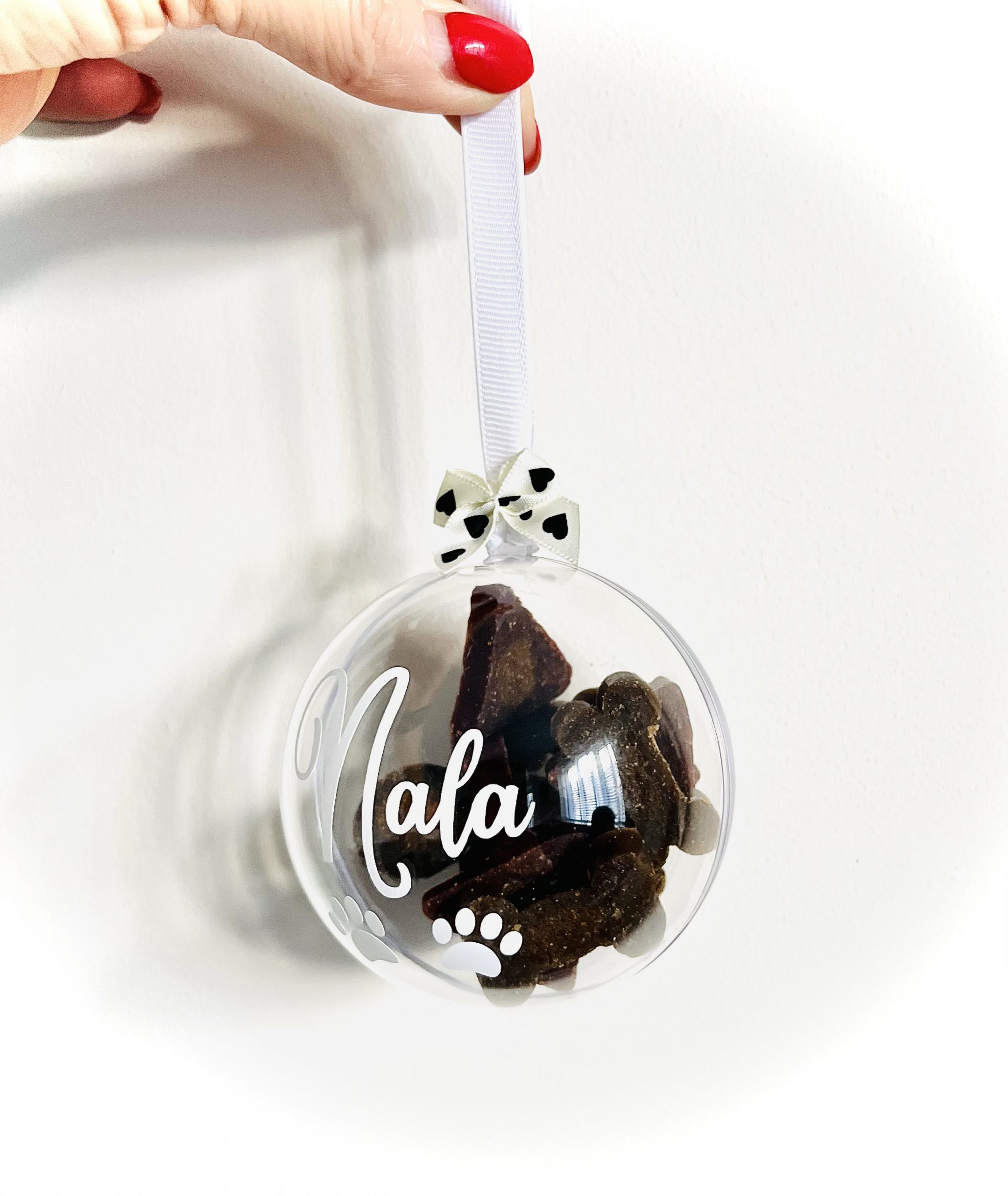 Dog Christmas tree bauble personalised dog gift dog treat bauble