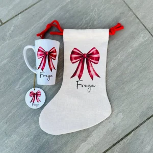 Bow Christmas stocking | Santa Sack