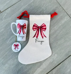 Bow Christmas stocking | Santa Sack