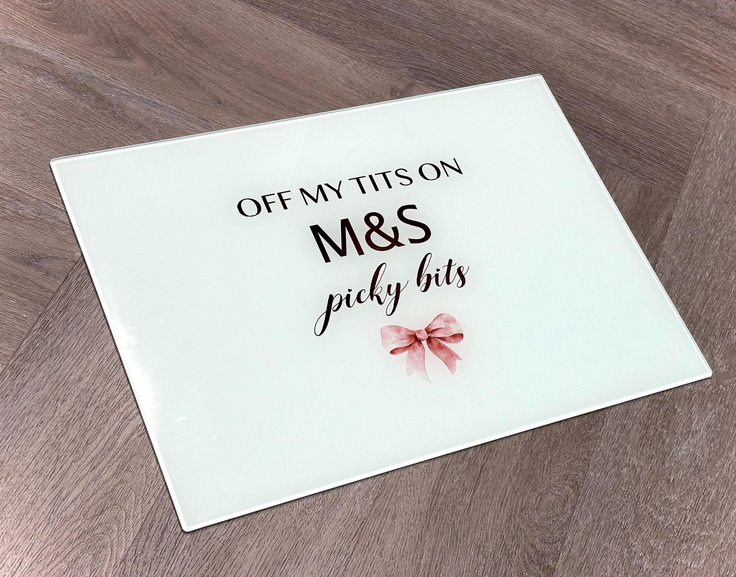 Personalised Chopping Board "Off My Tit's On Picky Bits" - Image 3