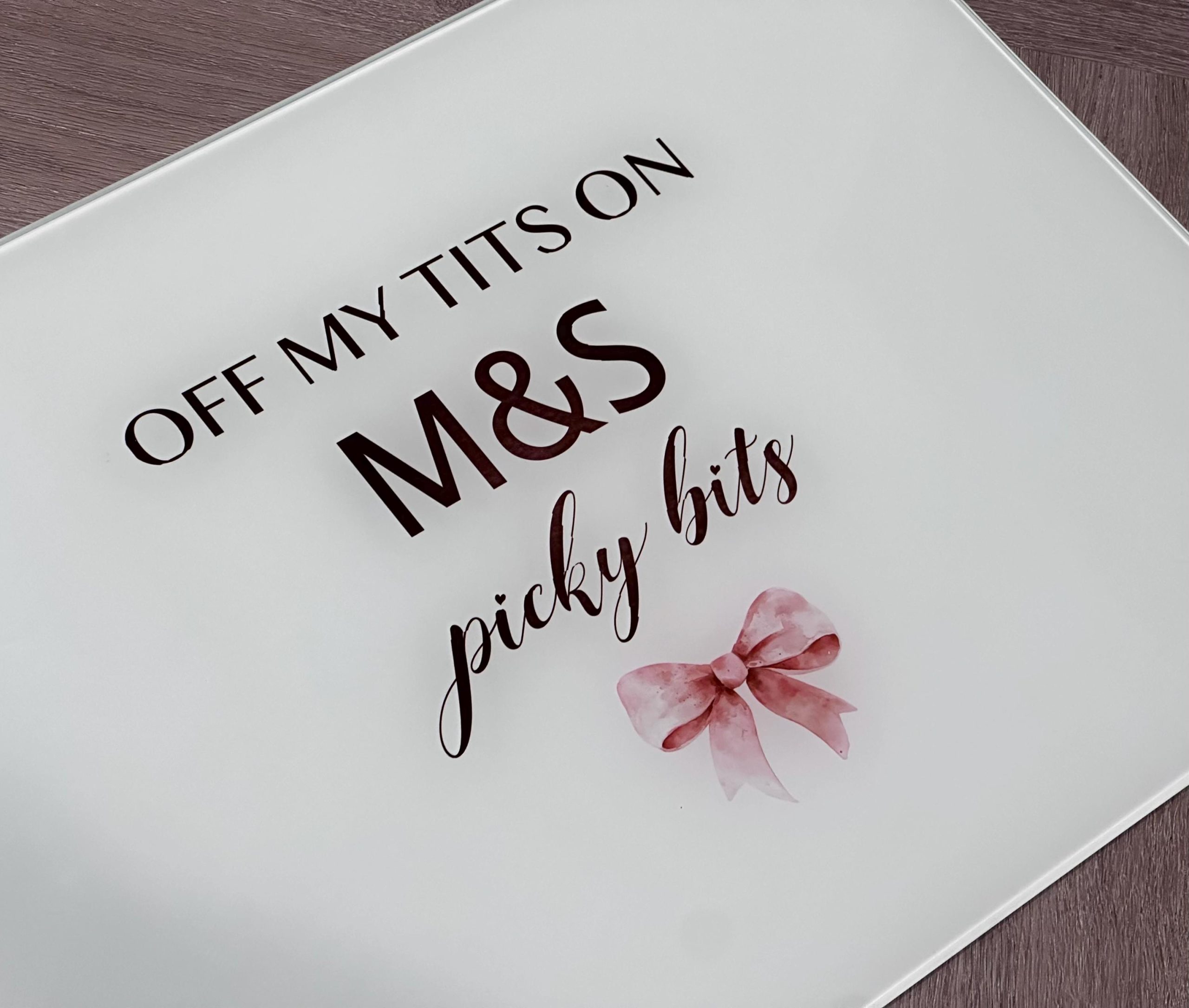 Personalised Chopping Board "Off My Tit's On Picky Bits" - Image 4