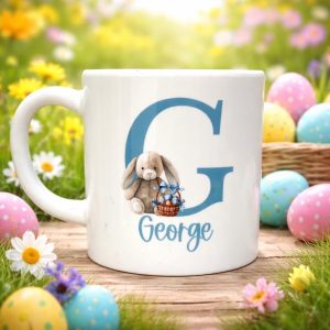 Personalised Bunny Mug | Custom Easter Gift for Children, Baby's First Easter