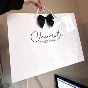 Personalised White Wedding Gift Bag | Hen Party Bag