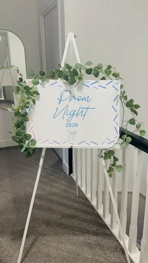 Prom Incoming Sign Personalised A2 Acrylic Prom Sign, Wedding Entrance Sign