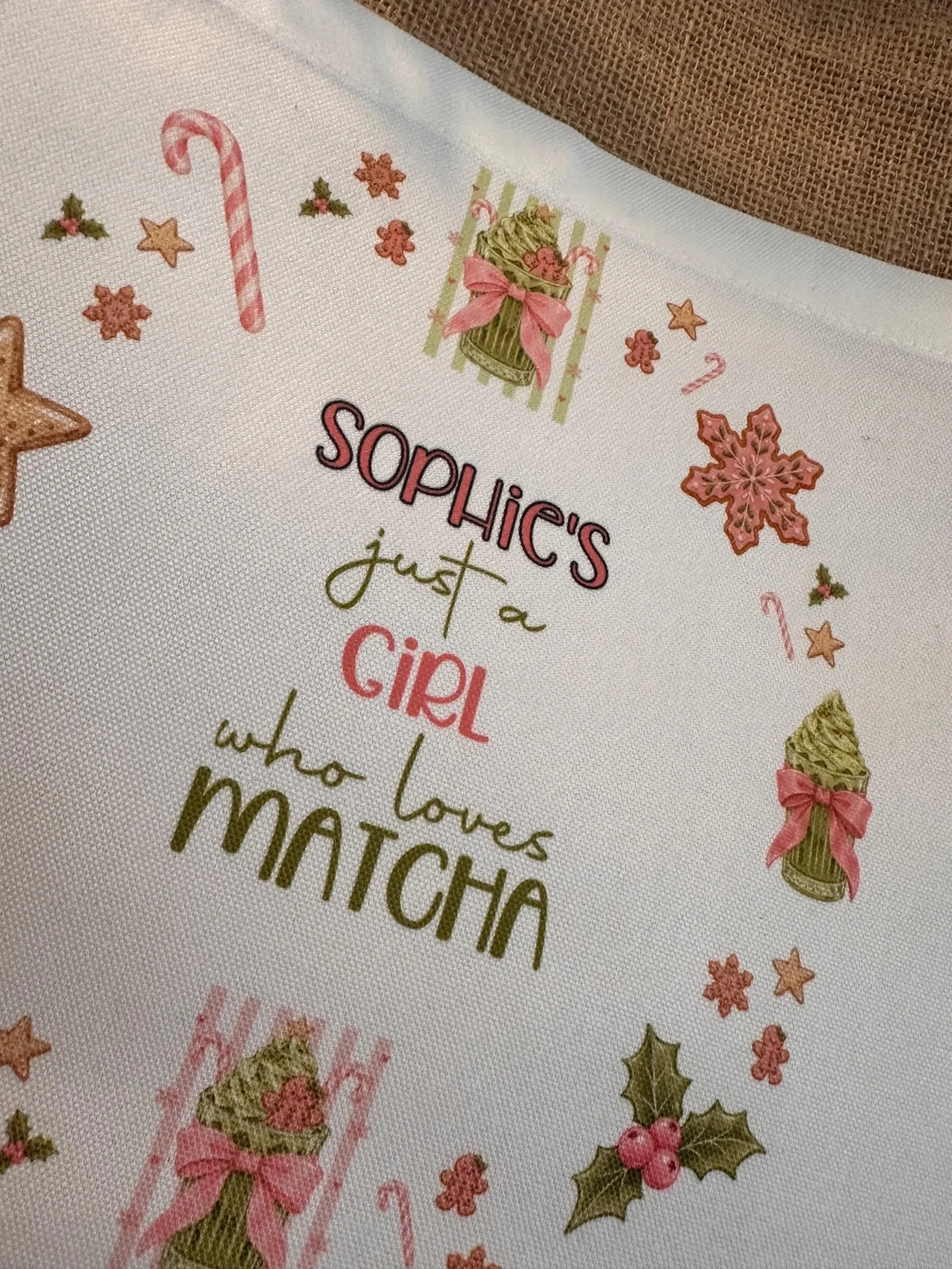 Personalised Matcha canvas tote bag | Gift bag - Image 2